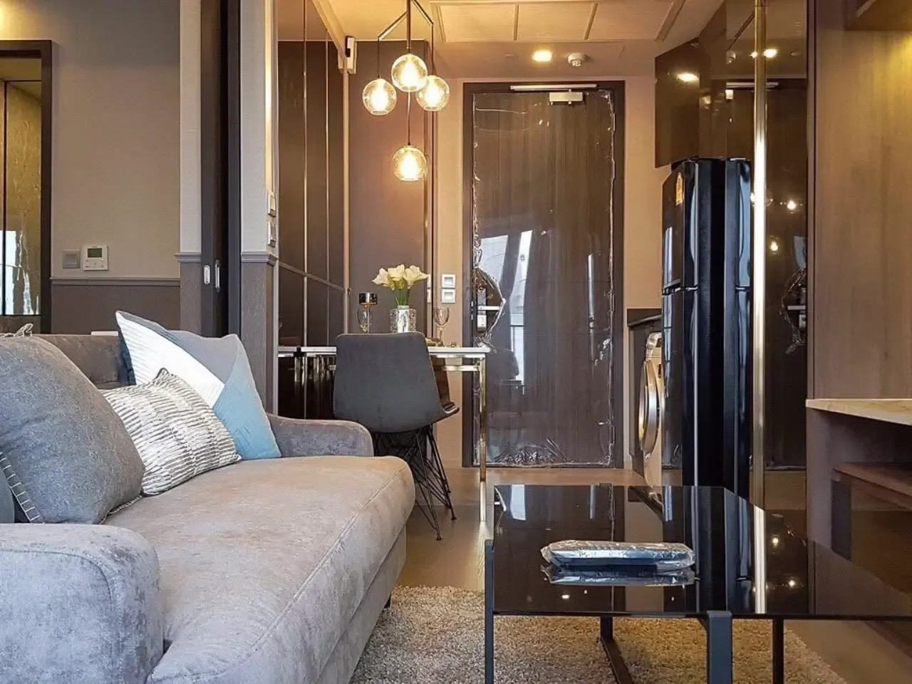 เช่าคอนโด ห้องรับแขก @วัฒนา กรุงเทพ