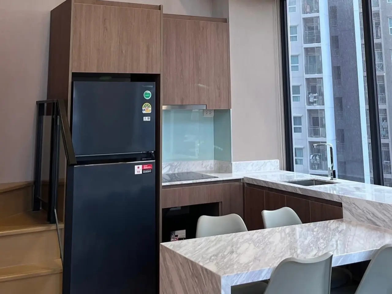 ปล่อยเช่า Landmark @MRTA Station ตึกB ชั้น8 ขนาด63 ตร.ม. ห้องตกแต่งสวย - ครัว+โต๊ะกินข้าว