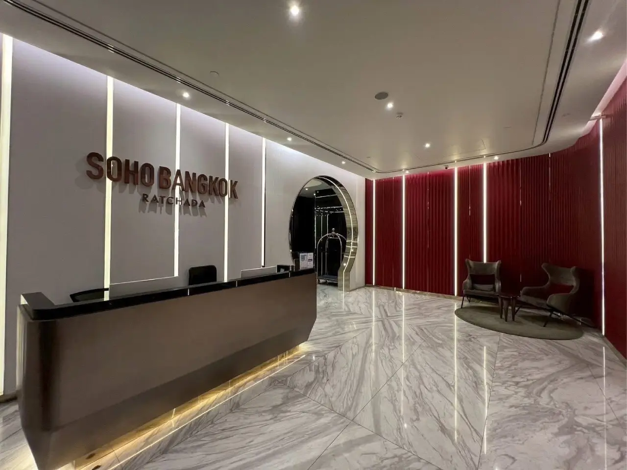 ปล่อยเช่า Soho bangkok รัชดาห้วยขวาง ชั้น20 ขนาด36 ตร.ม. คอนโด2ชั้น - ล็อบบี้