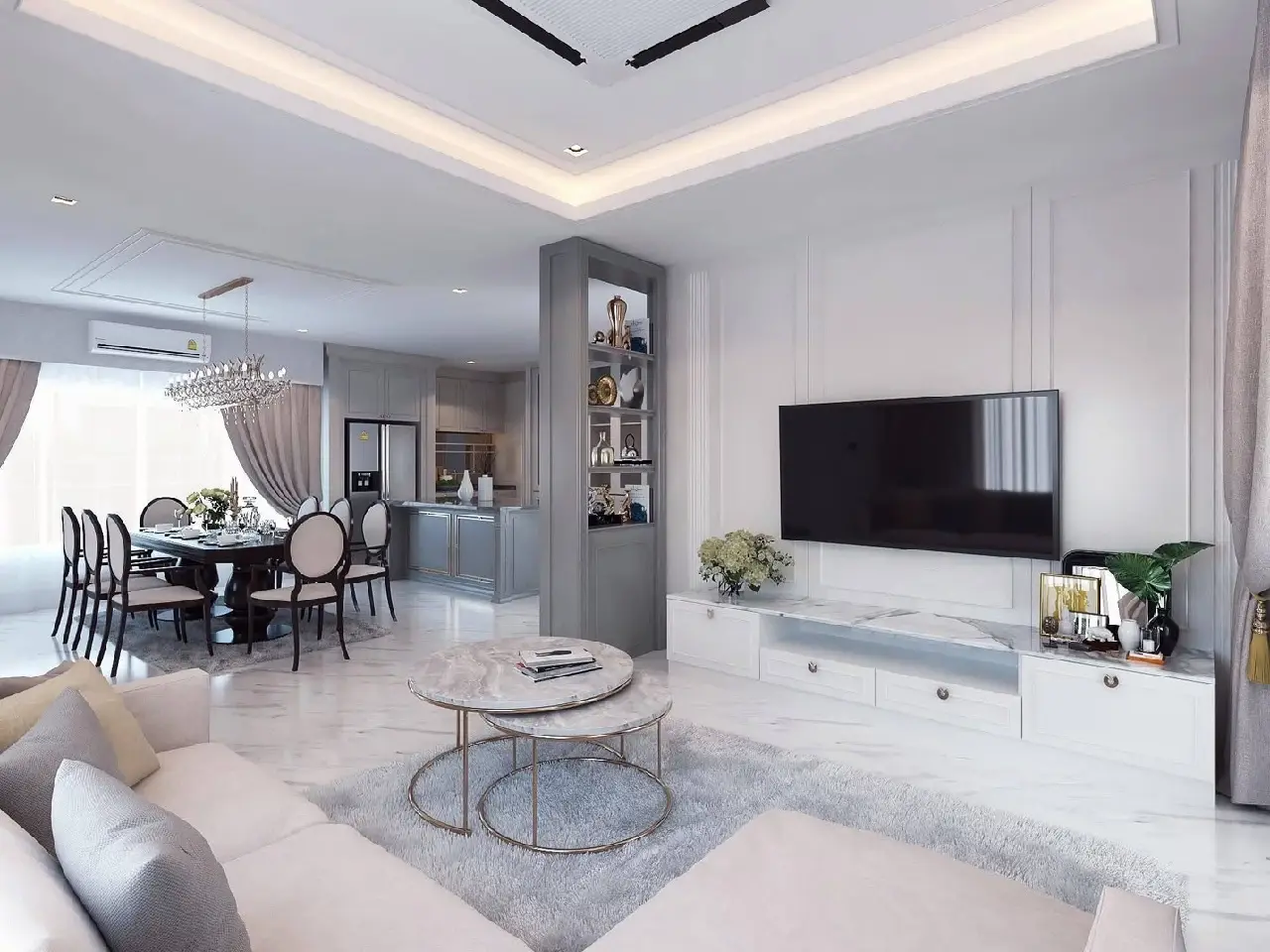 ปล่อยเช่า Nantawan Ramintra-Paholyothin50 ขนาด70.5 ตร.ว. ที่จอดรถ2 คัน - ห้องรับแขก+โต๊ะกินข้าว