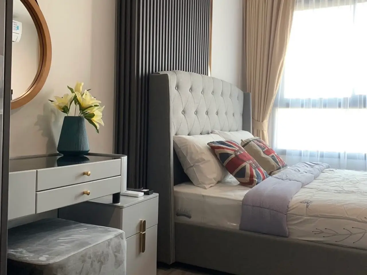 ปล่อยเช่า Ideo Chula-Samyan ตึกB ชั้น6 ขนาด35 ตร.ม. ห้องสวยเฟอร์ครบ - เตียงนอน